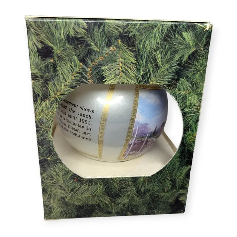 Vintage 1993 Signatures of Christmas New Holland Tractor Globe Ornament
